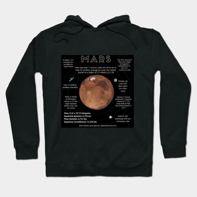 Mars Infographics Hoodie by Multiplanetary Studios